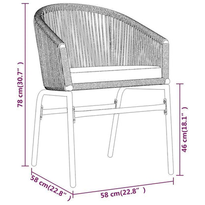 7pcs Garden Furniture Set in Black, Suitable for Temporary Outdoor Use.