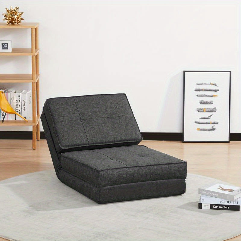 Relaxfauteuil – Verstelbare Fauteuil – Relaxstoel – Lounge Stoel – Slaapstoel – Donkergrijs – Stevig Hardhouten Metalen Frame – Zacht Foamkussen