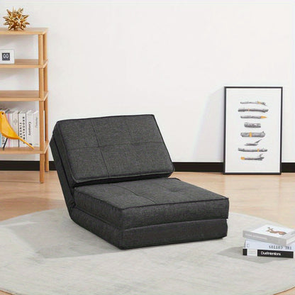Relaxfauteuil – Verstelbare Fauteuil – Relaxstoel – Lounge Stoel – Slaapstoel – Donkergrijs – Stevig Hardhouten Metalen Frame – Zacht Foamkussen