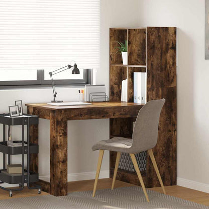 Bureau – Bureautafel – Computertafel – Werkplek – Studiebureau – Smoked Oak MDF – Veel Opbergruimte