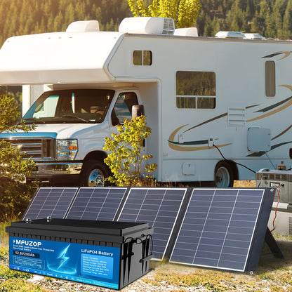 Lithium Accu – LiFePO4 Batterij – Bootaccu – Camper Accu – Zonne-energie Accu – 12V 200Ah – Ingebouwd Smart BMS – Lange Levensduur & Hoge Capaciteit