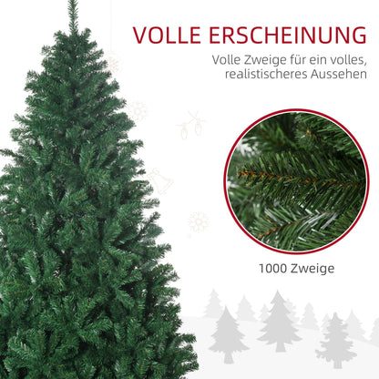 Kunstkerstboom – Kunstboom – Kerstboom – Faux Spar – Kerstversiering – 180 cm Hoog – 1000 Takken – Met Metalen Standaard – Voor Binnengebruik