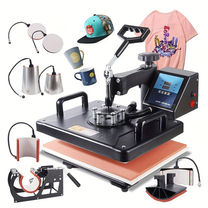 Heat Press Machine – Transferpers – Textieldrukmachine – Mokkenpers – Pettenpers – 1250W Verwarming – 29x38 Cm Persvlak