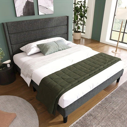 Bedframe – Bedframe zonder montage – Ledikant – Slaapbank – Platformbed – Modern minimalistisch design – Duurzaam bamboe – Ruimtebesparend en direct gebruiksklaar