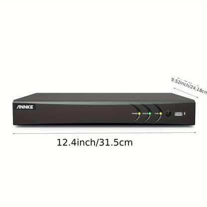 8-Kanaals Beveiligingssysteem – DVR Recorder – Hybride Camera Systeem – 4K Ultra HD Bewaking – IP & BNC Ondersteuning – Slimme Bewegingsdetectie – App Toegang Overal – Zwart