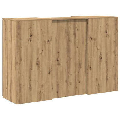 Receptiebalie – Balie – Ontvangstbalie – Baliesysteem – Balie Meubel – Massief Eikenhout – Ruim Werkblad 155x50 cm