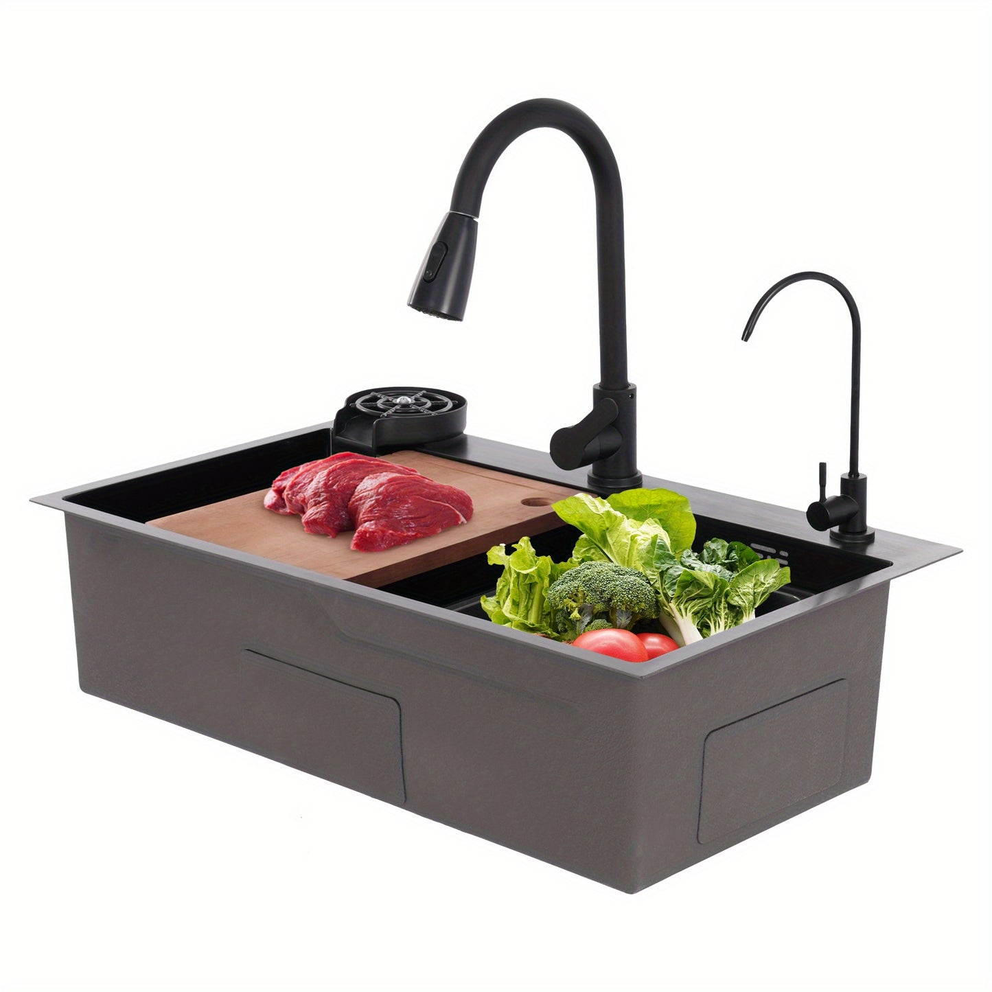 Keukenwasbak – Spoelbak – Gootsteen – Wasbak – Keukenspoelbak – Roestvrijstaal 201 – 40x40 cm – Duurzaam en Hygiënisch