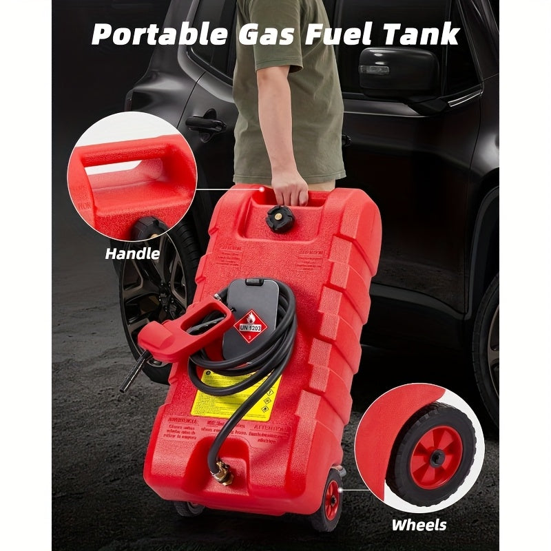 Brandstoftank – Brandstofcontainer – Dieseltank – Mobiele Tank – 56,78 Liter – Duurzaam Polyethyleen Met Wielen