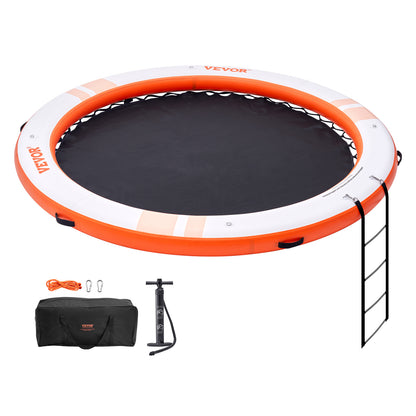 Zweefvlot – Drijfplatform – Zwemvlot – Watermat – Inflatable Vlot – Trampoline Gedeelte – 10 Voet Diameter – Duurzaam 2700g/m² PVC Met Antislip