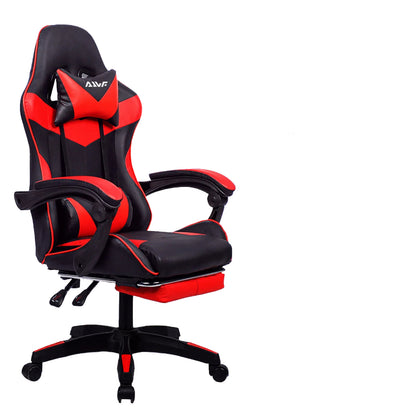 Ergonomische Gamingstoel – Gamestoel – Bureaustoel – Racestoel – Computerstoel – Met Uitschuifbare Voetensteun – Hoogwaardige Memory Foam Zitting – Zwart-Blauw