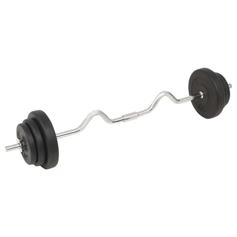Langhantel- en Kurzhantel-Set – Dumbbell Set – Verstelbare Halter – Gewicht Trainingsset – Fitness Gewichten – Roestvrij Staal – 30 kg Verstelbare Gewichtplaten – Duurzame Constructie