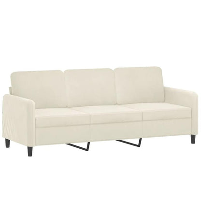 3-Zits Bank – Driezitsbank – Sofa – Zitbank – Hoekbank – Crème Beige – Robuust Hardhouten Frame – Comfortabele Schuimvulling