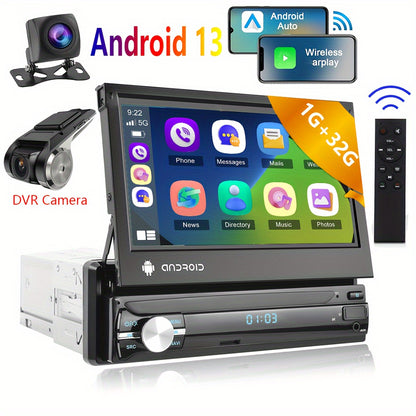 Android Car Radio – Autoradio – Multimedia Systeem – Navigatiesysteem – 1-DIN Stereo – 7 Inch HD Touchscreen – Met Achteruitrijcamera & DVR Camera