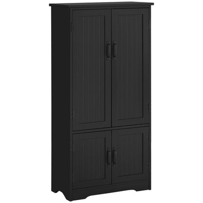 Keukenkast – Keukenbuffet – Opbergkast – Keukenkasten – Kast Met Deuren – 2 Deuren 3 Planken – Zwart MDF Particleboard
