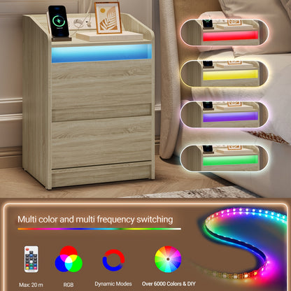 Nachtkastje – Nachtkastjes – Bijzettafel – Ladekast – Opbergkast – Set van 2 – 2 Laden – Zwart Fiberboard 35x40x58 cm