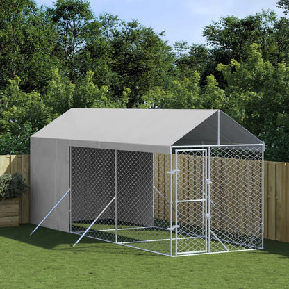 Buitenren voor Huisdieren – Hondenren – Konijnenren – Kippenren – Dierenren – Robuust Gegalvaniseerd Staal – Water- en UV-bestendig Dak 2x6x2,5m