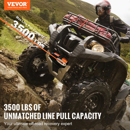 Elektrische Lier – Offroad Lier – ATV Lier – UTV Lier – Elektrische Blokkeerlier – 1587 kg Trekkracht – Waterdichte Bedrade Afstandsbediening