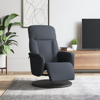 Fauteuil – Relaxfauteuil – Leunstoel – Accentstoel – Loungestoel – Donkergrijs – Massief Houten Frame – Handmatig Verstelbare Rugleuning