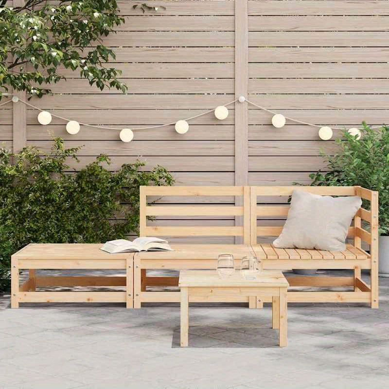 Tuinmeubelen – Buitenmeubilair – Tuinbank – Terrasset – Balkonmeubels – Warm Bruin – Weerbestendig materiaal – Lichtgewicht en Onderhoudsvriendelijk