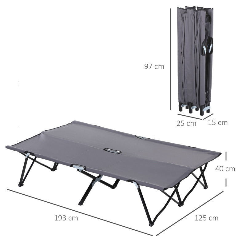 Campingbed – Tentbed – Kampeerbed – Buitenbed – Veldbed – Tweepersoons – Waterafstotende Oxford Stof – Draagvermogen 136 kg
