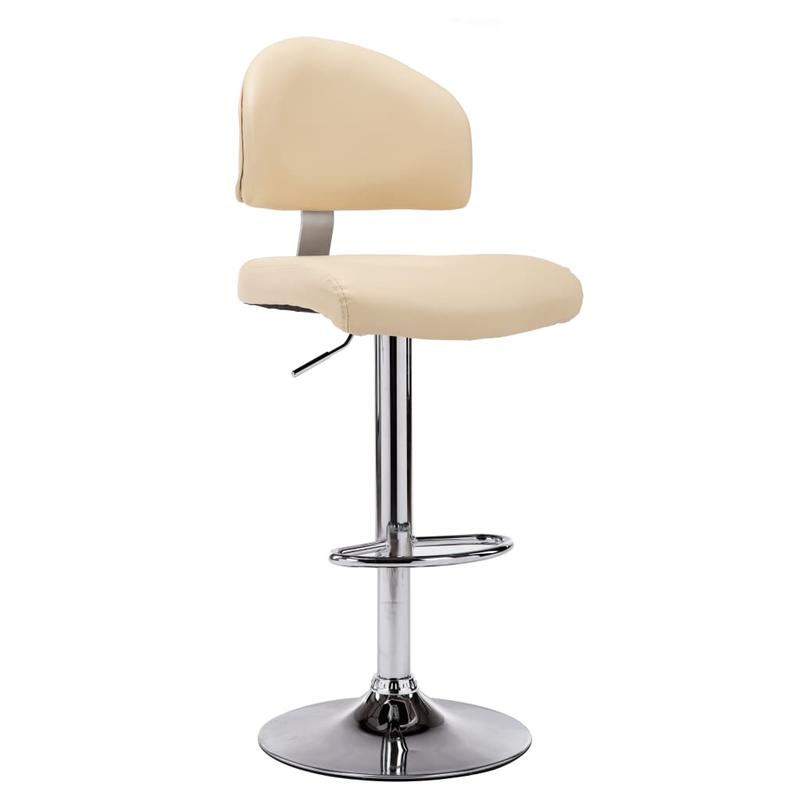 Modern Cream White Bar Stool with Backrest - Heavy-Duty Hardwood Construction, Easy Assembly, Cushioned - for Home Bars, Restaurants, Cafes - Sturdy & Elegant Modern Design, Cafe ing, Restaurant Furniture, Square Shape