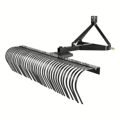 Verticuteermachine – Gazonbeluchter – Hark – Grasmaaier Accessoire – Schoffel – 72 Inch Werkbreedte – 36 Stalen Tanden – Zwart
