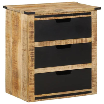 3-Drawer Dining Cabinet with Lockable Doors - Heavy-Duty Wood Construction, 55x35x60cm Modern Farmhouse Style Storage Cabinet for Kitchen, Dining Room, Living Room, Entryway - Easy Assembly Required