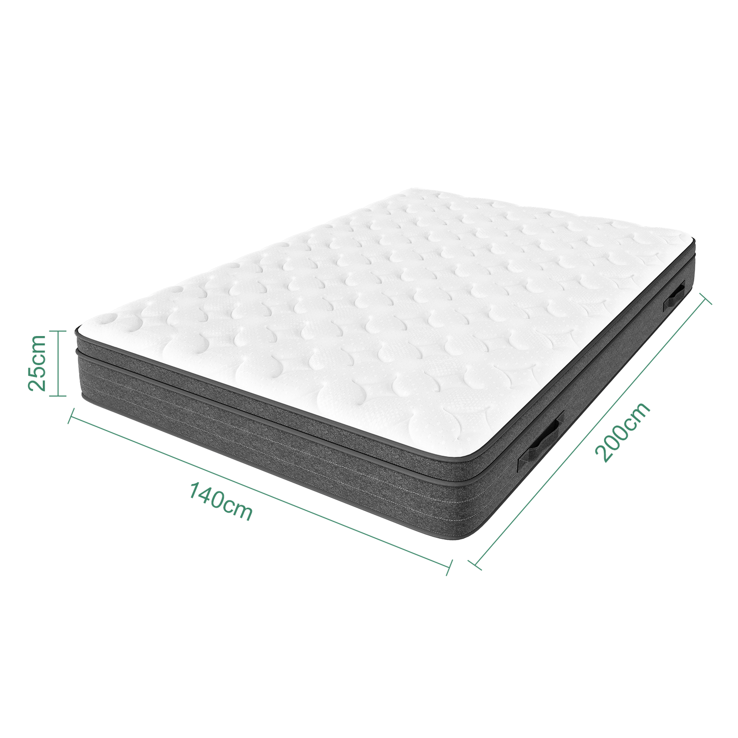 Memory Foam Sprung Hybrid Mattress Medium Firm | Double Bed Mattresses for Pressure Relief & Comfortable Sleep, Polyester Blend Cover, NECHE Brand