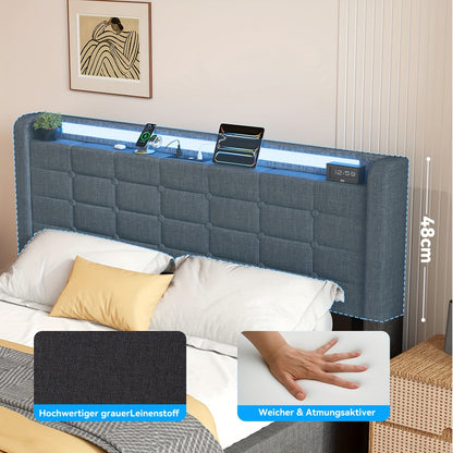 Gestoffeerd Bed C054 – 90x200 cm – Zacht Gewatteerd voor Comfort en Stijl