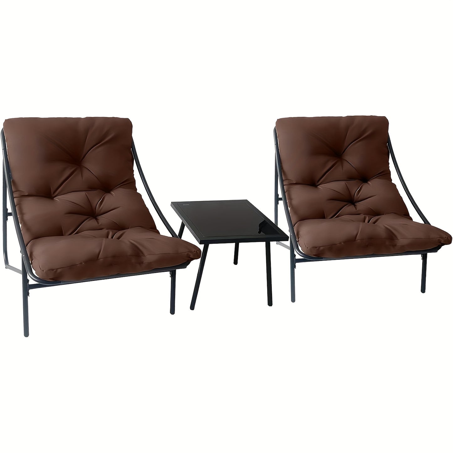 Balkonmeubelset – Balkonmeubels – Tuinmeubelset – Balkonset 3-delig – Terrasmeubilair – Compact & Lichtgewicht – Weerbestendig Metalen Frame – Grijs