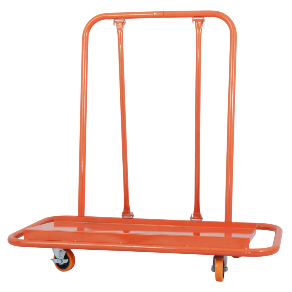 Drywall Lift – Gipsplaat Tilapparaat – Wandplaat Lift – Plafondlift – Panelen Tilwagen – Inklapbaar – Max 68 kg Draagkracht – Verstelbaar 180-470 cm Hoogte – 3-Wielsysteem Met Rem – 60° Kantelmechanisme