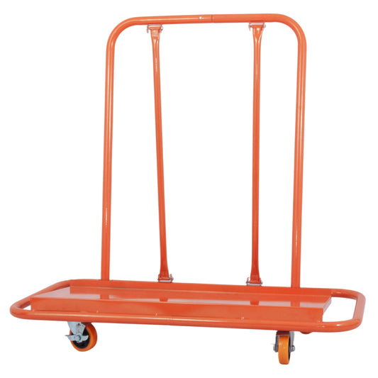 Drywall Lift – Gipsplaat Tilapparaat – Wandplaat Lift – Plafondlift – Panelen Tilwagen – Inklapbaar – Max 68 kg Draagkracht – Verstelbaar 180-470 cm Hoogte – 3-Wielsysteem Met Rem – 60° Kantelmechanisme