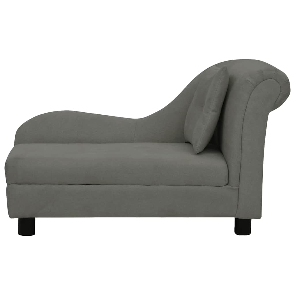 Hondenmand – Huisdiersofa – Dierenbed – Kattenmand – Donkergrijs – Stevig Houten Frame – Wasbare Polyester Bekleding