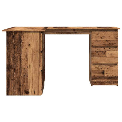 Hoekbureau – Hoekbureau Gaming – Bureautafel – Computertafel – L-vormig – Hout – Stevig en Vochtbestendig – Met 2 Deuren en 4 Lades – Artisan Oak