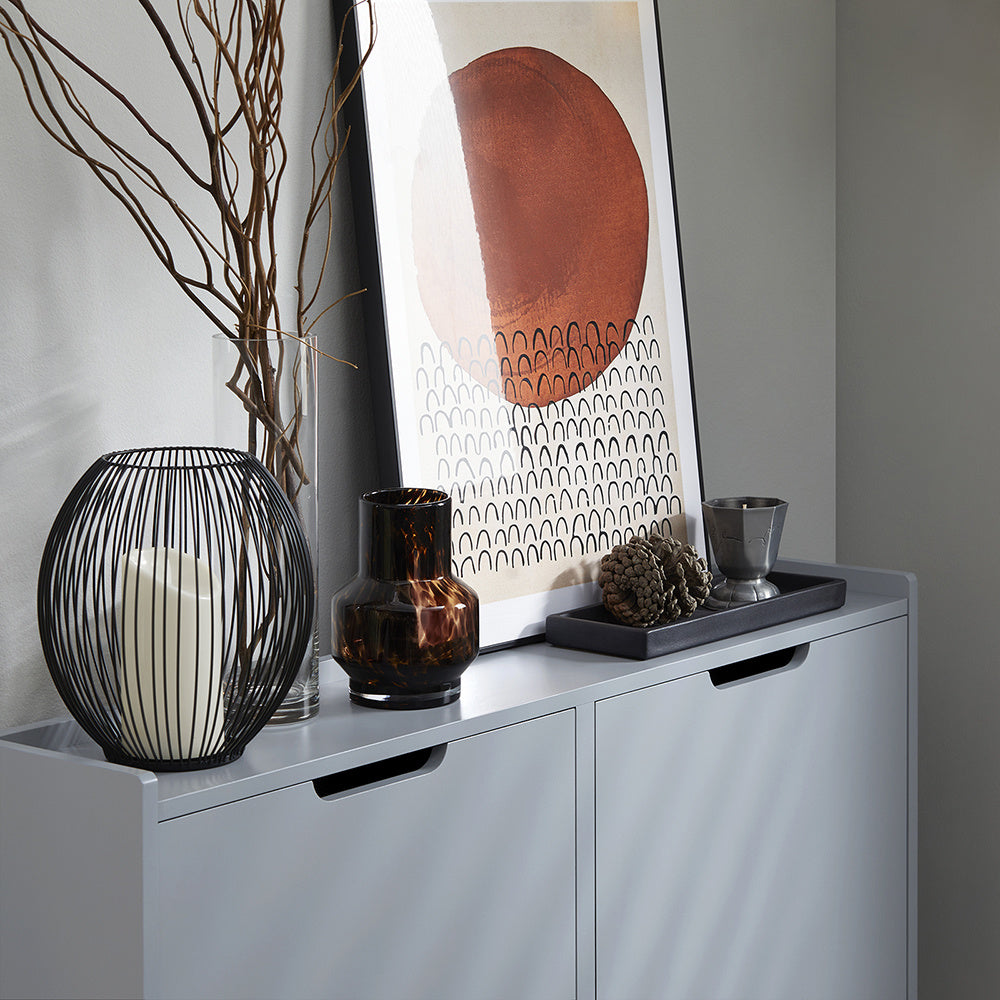Schoenenkast – Schoenenrek – Schoenopberger – Schoenenkastje – Halmeubel – 4 Kleppen Met 8 Planken – Compact 19 Cm Diep – Duurzaam MDF En Metaal