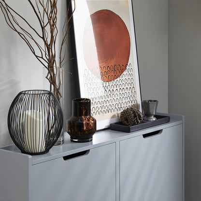 Schoenenkast – Schoenenrek – Schoenopberger – Schoenenkastje – Halmeubel – 4 Kleppen Met 8 Planken – Compact 19 Cm Diep – Duurzaam MDF En Metaal