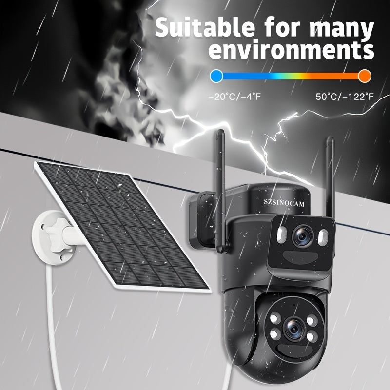 Beveiligingscamera – Bewakingscamera – Camerabewaking – Buitencamera – Draadloze Camera – 3G/4G LTE Verbinding – Zonnepaneel – 2K HD PTZ Nachtzicht – Bewegingsdetectie – Tweerichtingsaudio – SD & Cloud Opslag
