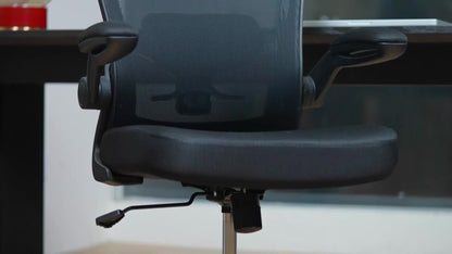 Ergonomische Bureaustoel – Kantoorstoel – Werkstoel – Gamestoel – Draaistoel – Verstelbare Lendensteun – Hoogwaardig Metalen Frame – Zwart