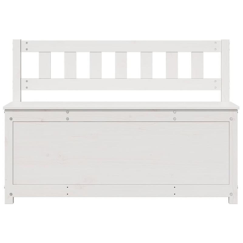 Bench 110X41X76.5 Cm Made of Solid Pine Wood in White. This Bench Is Ideal As a Shoe Stool in Your Hallway Or As a Storage Stool in Your Living Room.