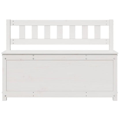 Bench 110X41X76.5 Cm Made of Solid Pine Wood in White. This Bench Is Ideal As a Shoe Stool in Your Hallway Or As a Storage Stool in Your Living Room.