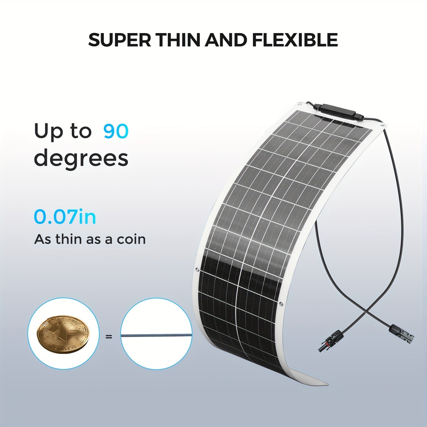 Flexibel Zonnepaneel Set – Zonnepaneel Voeding – zonne-energie paneel – Solar Blanket – Zonnepaneel Mobiel – 200W Totaalvermogen – Lichtgewicht Monokristallijn Silicium