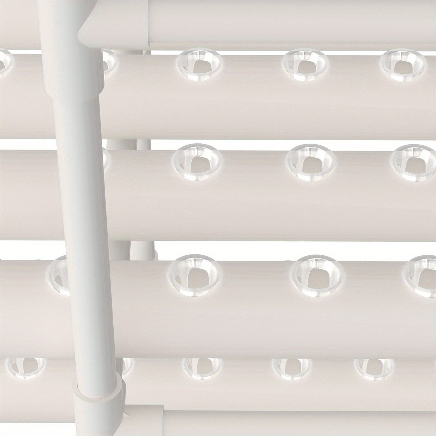 Hydroponicsysteem – Hydrocultuursysteem – Kweekset – Plantenbak – Hydrocultuur Rek – 108 Plantplaatsen – 3 Lagen – Duurzaam Wit PVC – Efficiënt Voedingscircuit