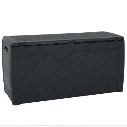 Tuinkist – Opbergbox – Kussenbox – Tuinopbergkast – Tuinbox – Ruim 310L – Duurzaam Polypropyleen – Weerbestendig Antraciet – 119x48x60 cm – Rechthoekig Design
