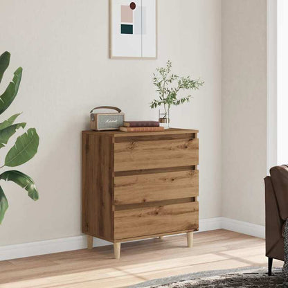Sideboard 60X35X70 Cm Bewerkt Wood Artisanaal Oakkleur Removable Storage Practical