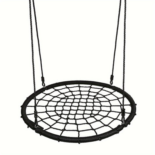 200KG Heavy-Duty Round Hanging Chair | 100cm Bird Nest Swing For Garden, Balcony & Indoor Use, Weatherproof PE Rope Design (Certified Safety & Luxury Boho Style)