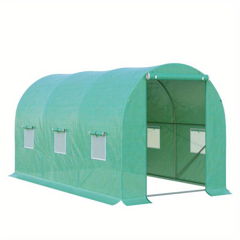 Kweekkas – Serre – Plantenkas – Groeikas – Zaailingenkas – 395x195x190 cm – 6 Ventilatieramen – Boogvormige Stevige Constructie