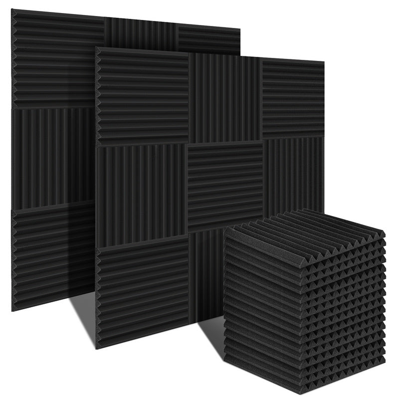 Geluidsisolatiepanelen – Akoestische Panelen – Geluidsabsorberende Wandpanelen – Zelfklevende Isolatiepanelen – Akoestisch Schuim – 24 Stuks – 30x30x2,5 cm – Effectieve Echovermindering