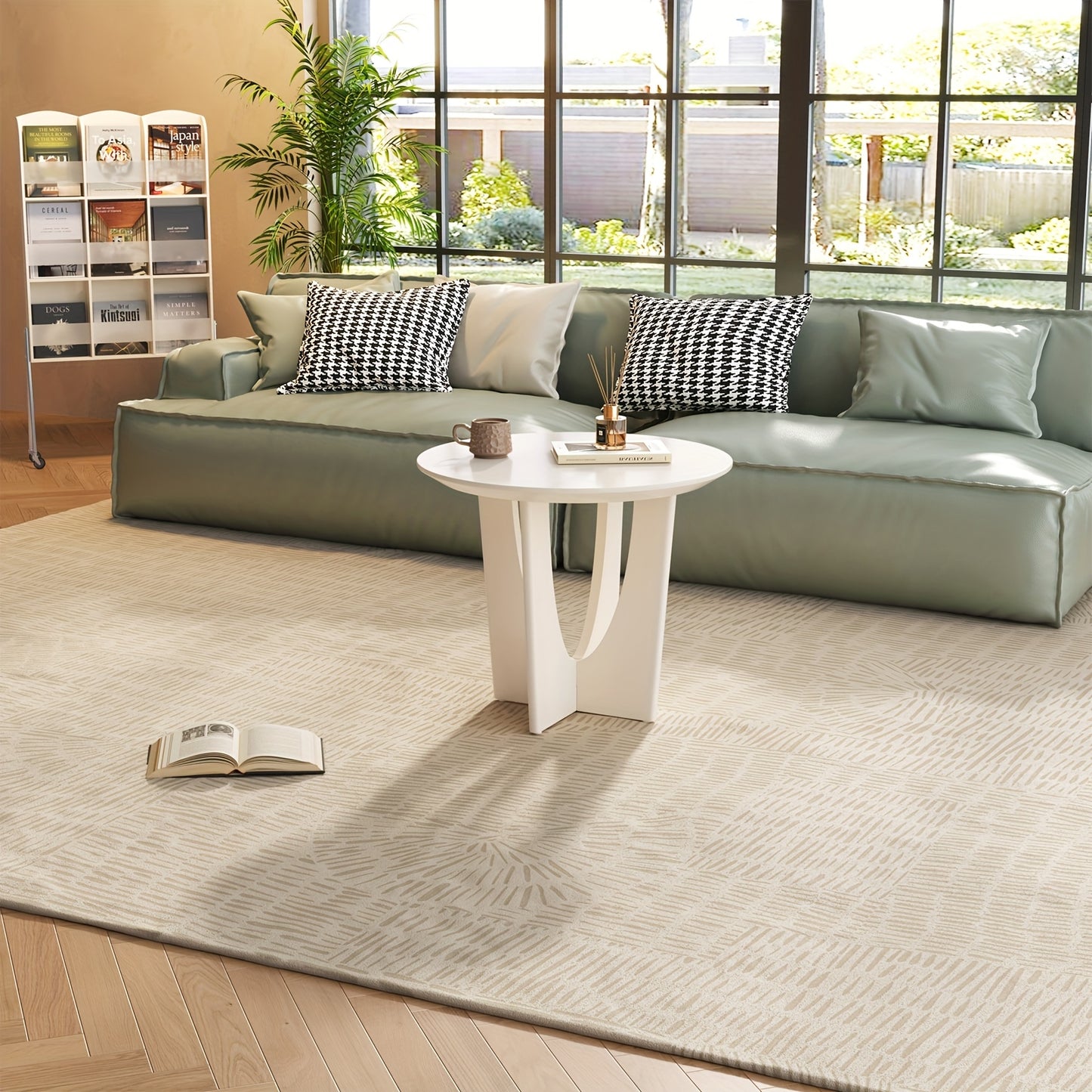 Bijzettafel – Nachtkastje – Side Table – Slede Tafel – Houten Tafeltje – Melkwit – Compact Formaat – Stevige Constructie