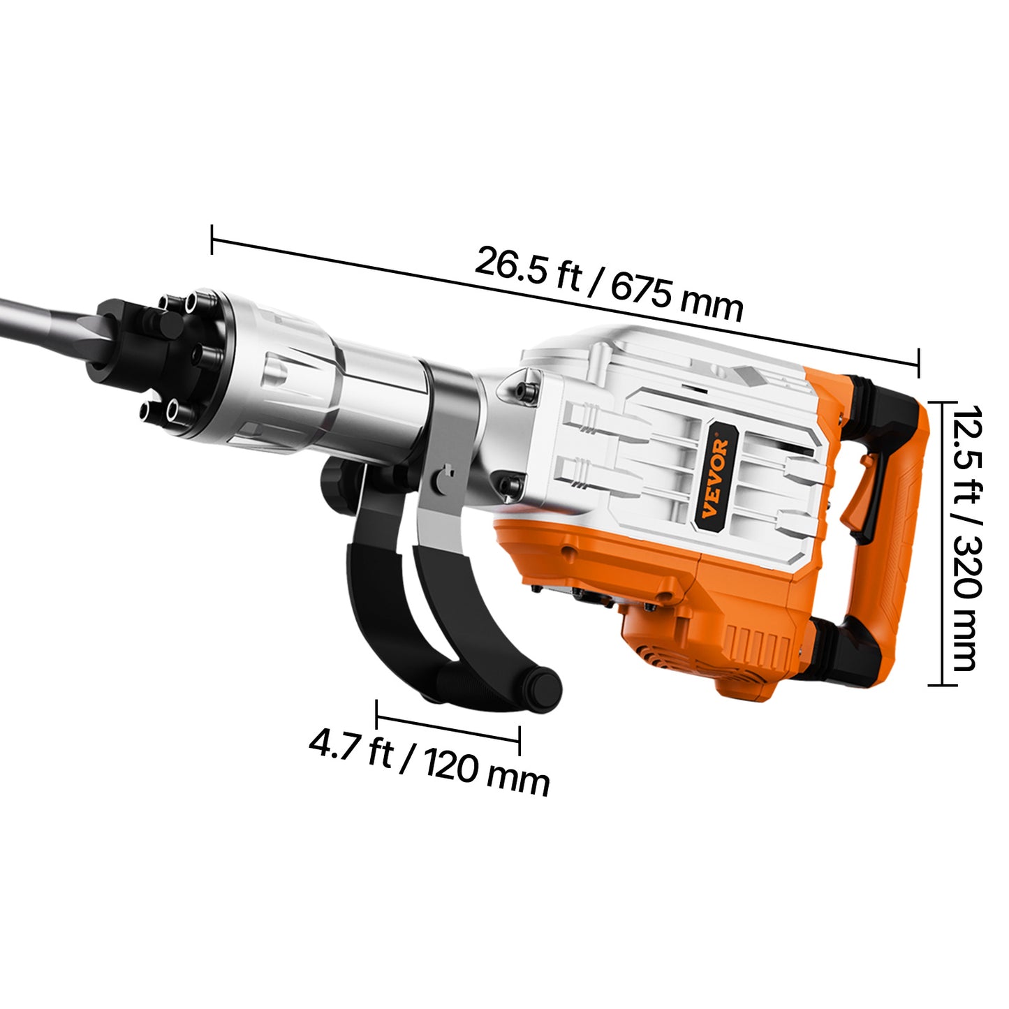 Slaghamer – Sloophamer – Breekhamer – Voorhamer – Slagtrekker – 3500W Krachtige Motor – 60 Joule Slagkracht