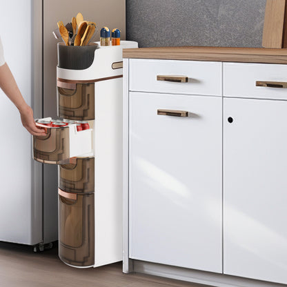 Smalle Opbergkast – Ladekast – Opbergkast – Organizer – Ladeblok – 4 Laden – Transparante Fronten – Extra Grote Tissue Opening – Compact Ruimtebesparend – Duurzaam Plastic